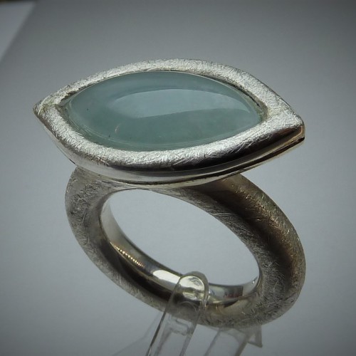 Ring 925 Silber, Aqua 9,52ct